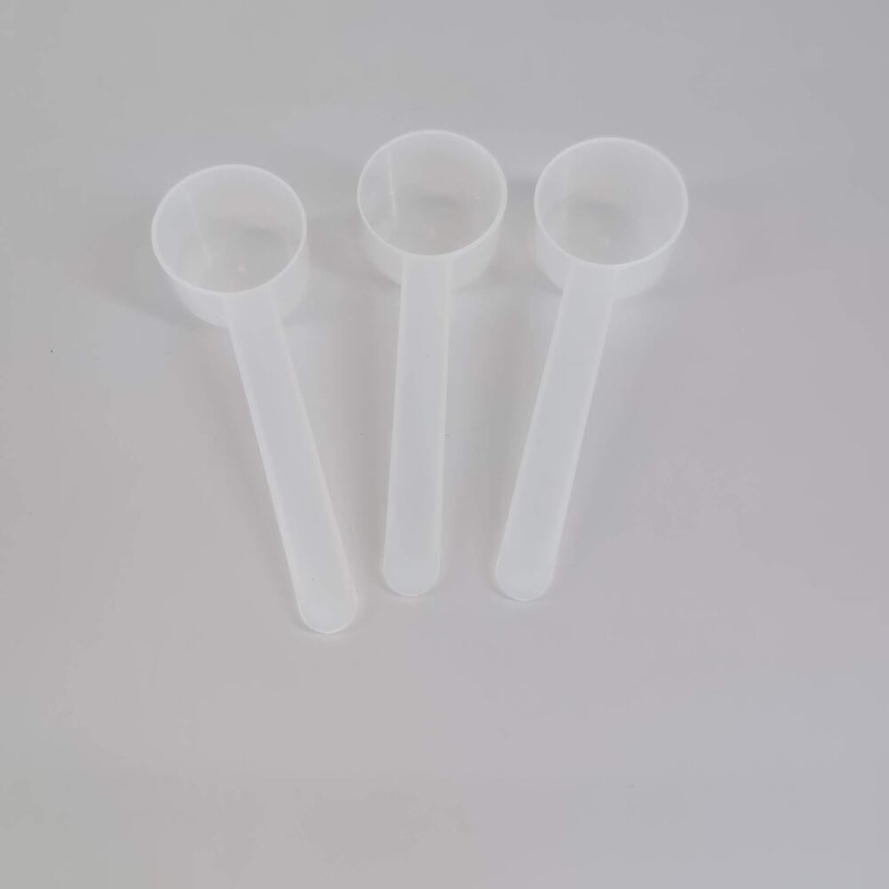 Three Measurex Transluscent Plastic Long Handle Measuring Scoops - 14.8 CC -VGUC